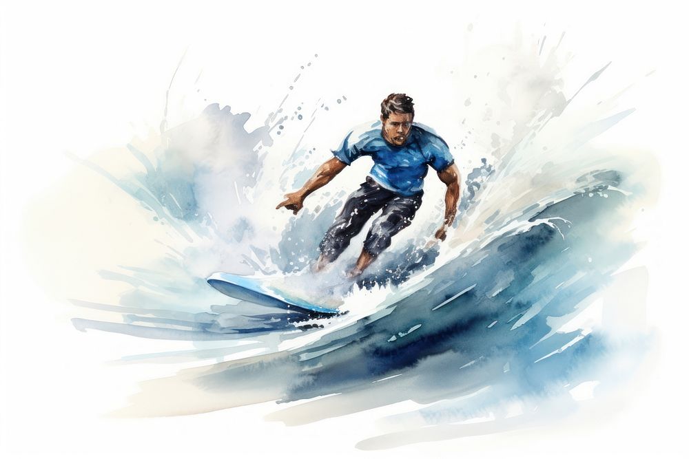 Surfing sports adult water. AI generated Image by rawpixel.