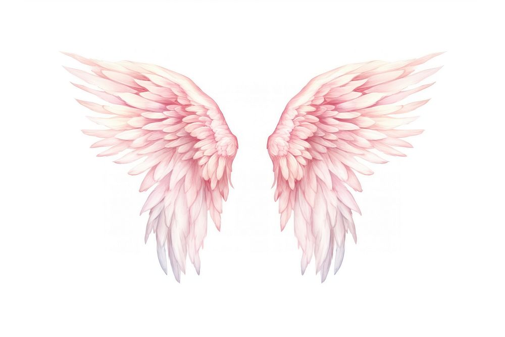 Angel wing white background creativity. AI generated Image by rawpixel.