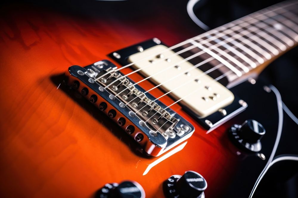 Guitar electric guitar fretboard string. AI generated Image by rawpixel.