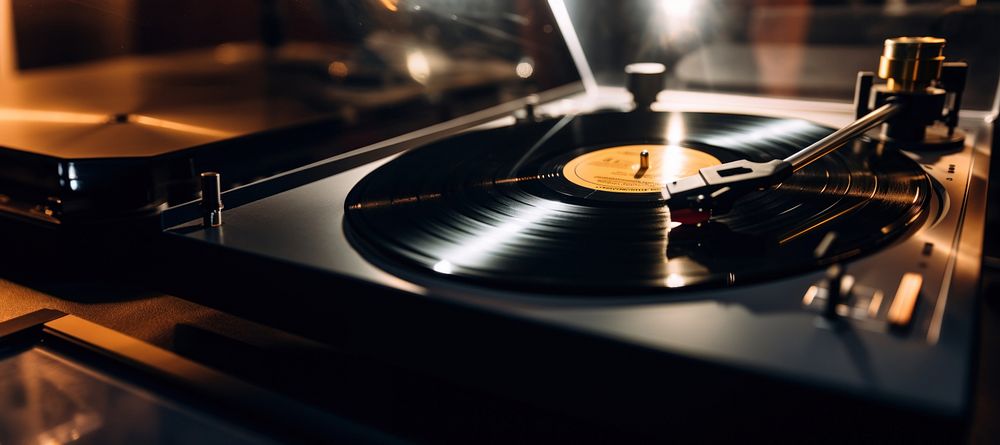 Electronics gramophone technology turntable. 