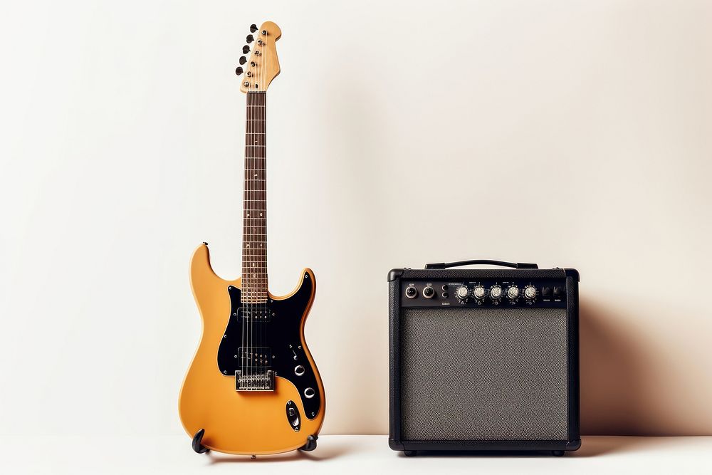 Guitar amplifier electric guitar performance. AI generated Image by rawpixel.