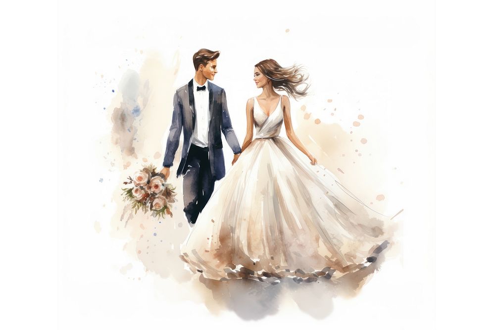 Bride fashion wedding dress. AI generated Image by rawpixel.