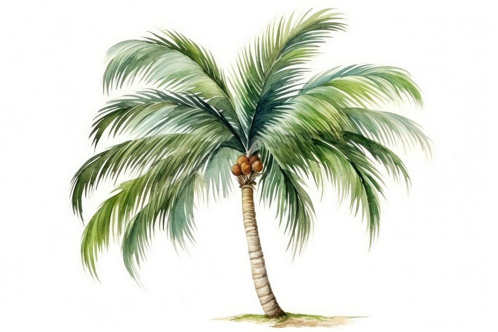 Plant tree white background arecaceae. AI generated Image by rawpixel.