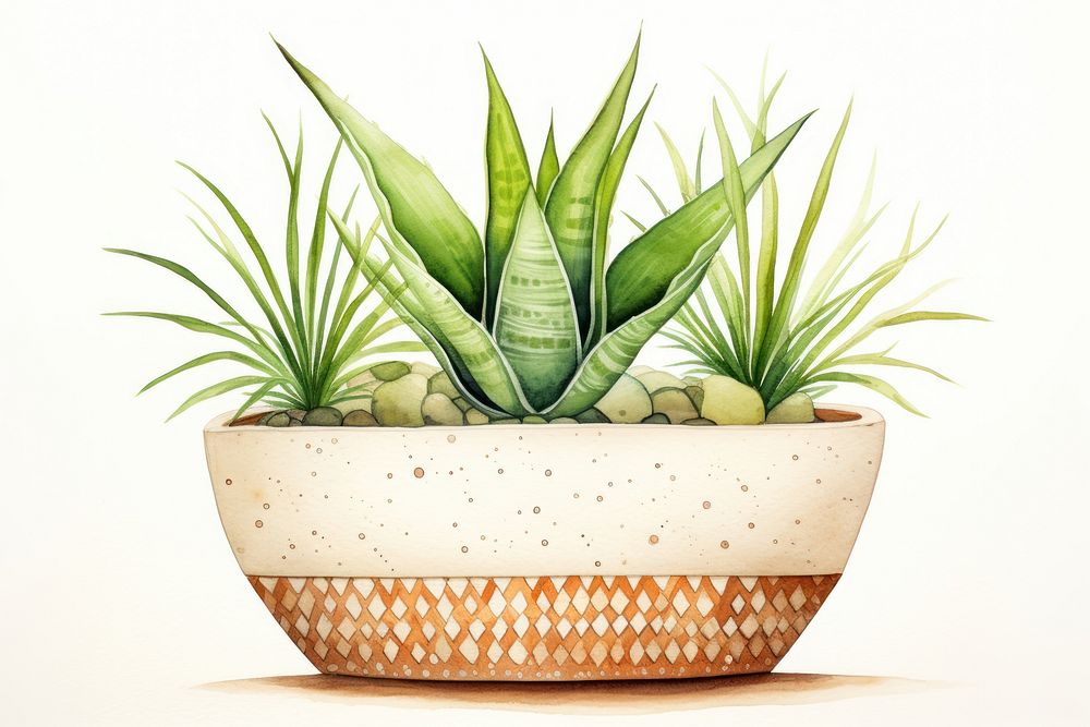 Plant leaf aloe vase. AI generated Image by rawpixel.