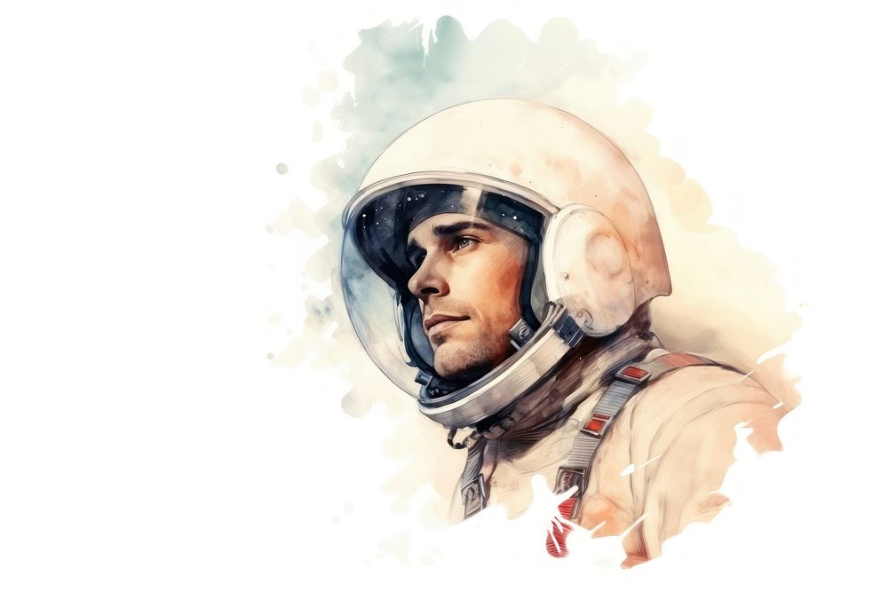 Astronaut helmet adult headshot. AI generated Image by rawpixel.