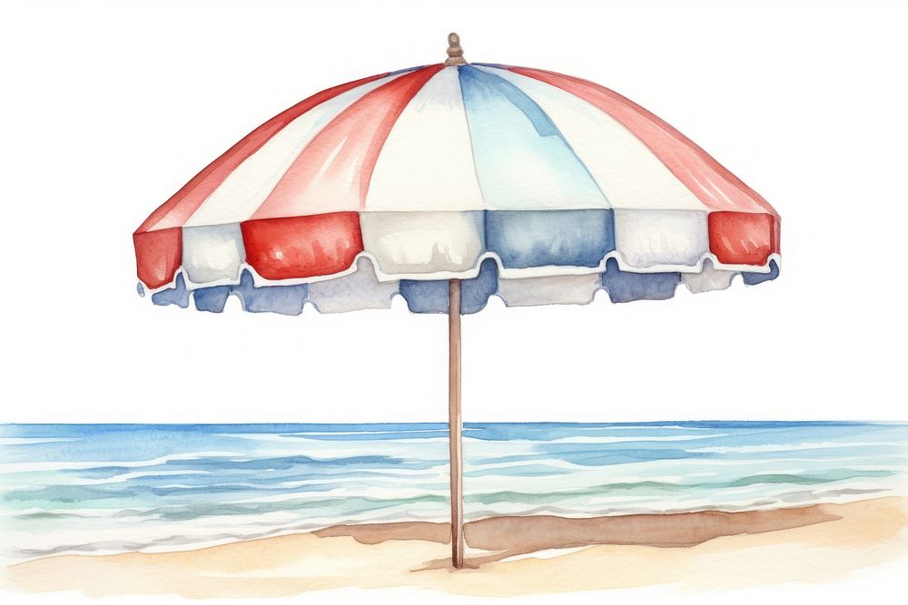 Umbrella outdoors beach water. AI generated Image by rawpixel.