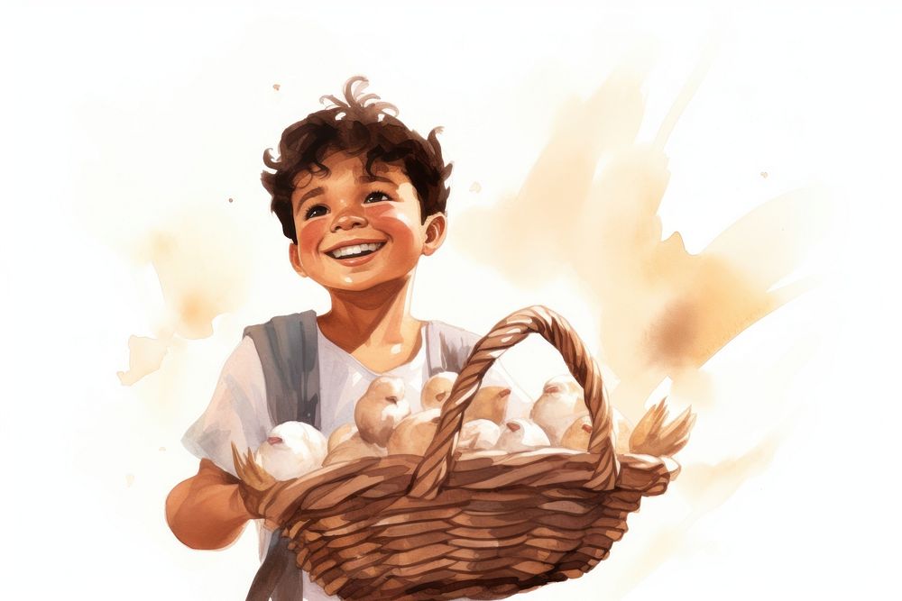 Basket portrait smile happy. AI generated Image by rawpixel.