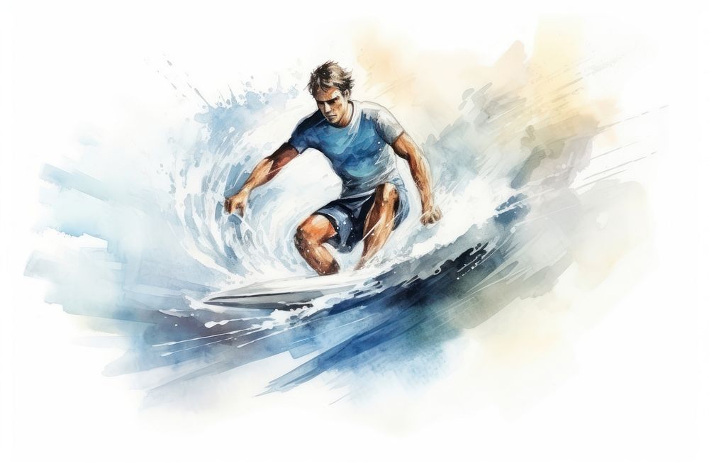 Recreation surfing sports adult. AI generated Image by rawpixel.