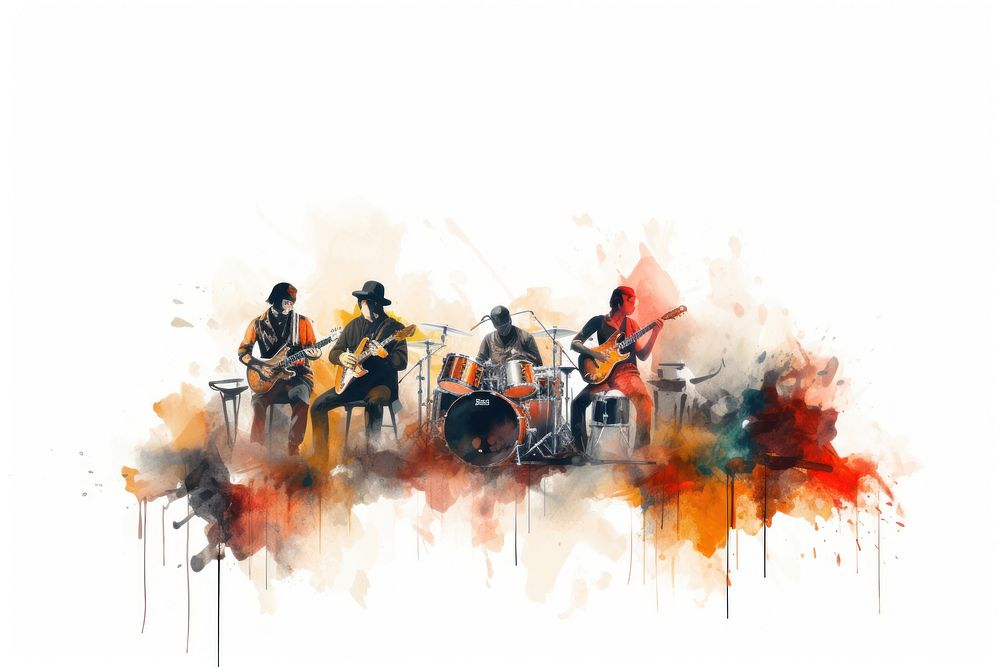 Music painting musician guitar. AI generated Image by rawpixel.