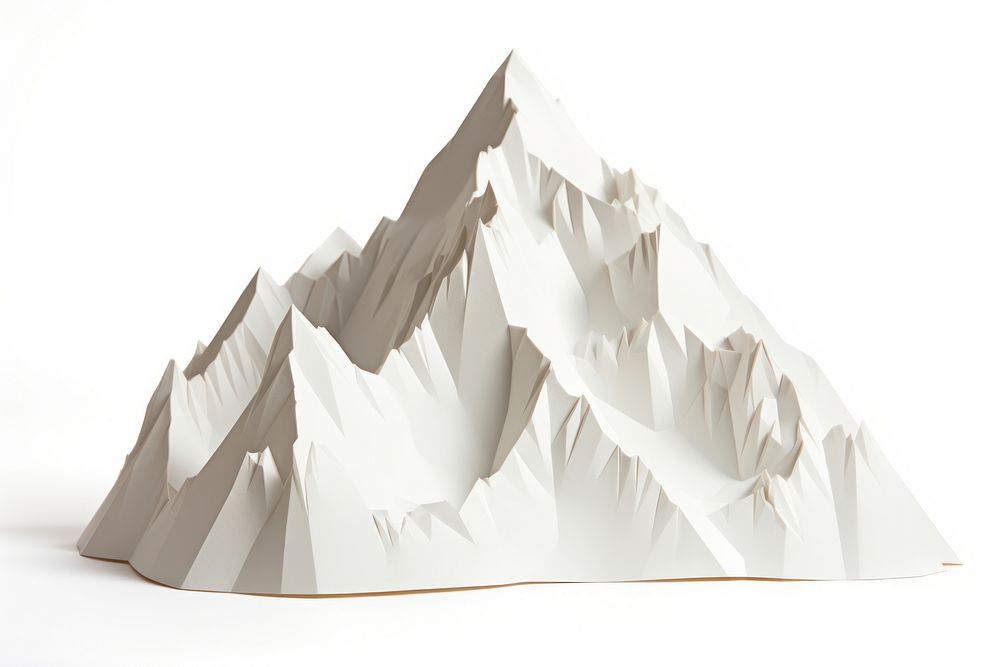 Art mountain origami nature. AI generated Image by rawpixel.