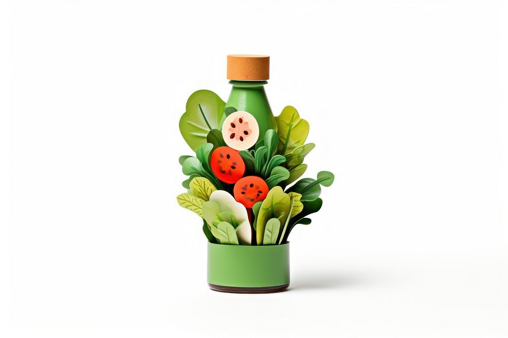 Bottle plant herbs art. AI generated Image by rawpixel.