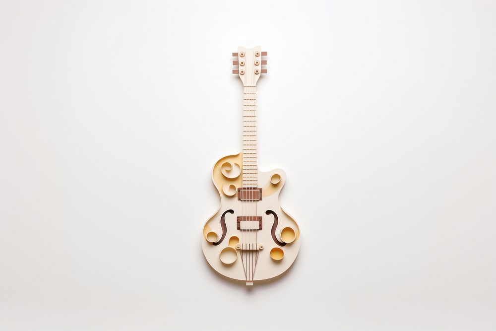 Guitar white background accessories accessory. AI generated Image by rawpixel.