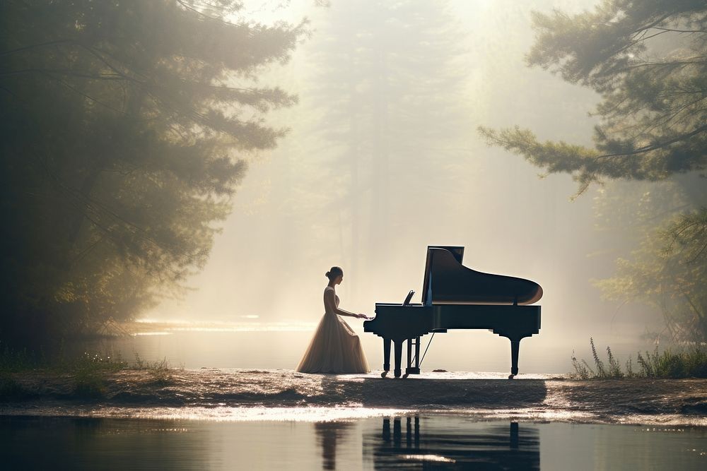Music musician outdoors pianist. AI generated Image by rawpixel.