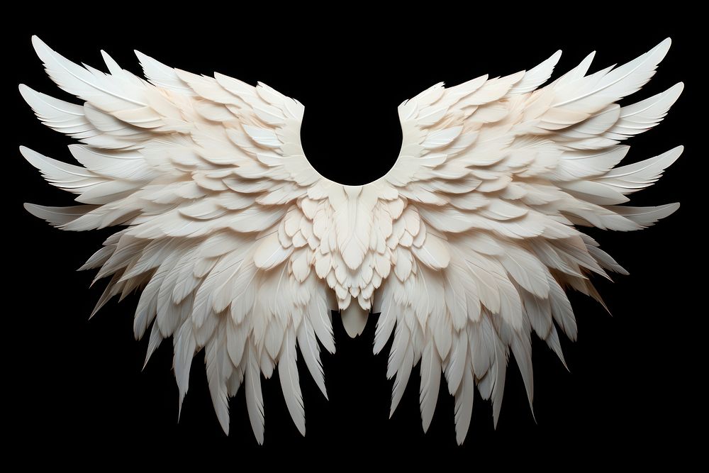 Feather angel white bird. AI generated Image by rawpixel.