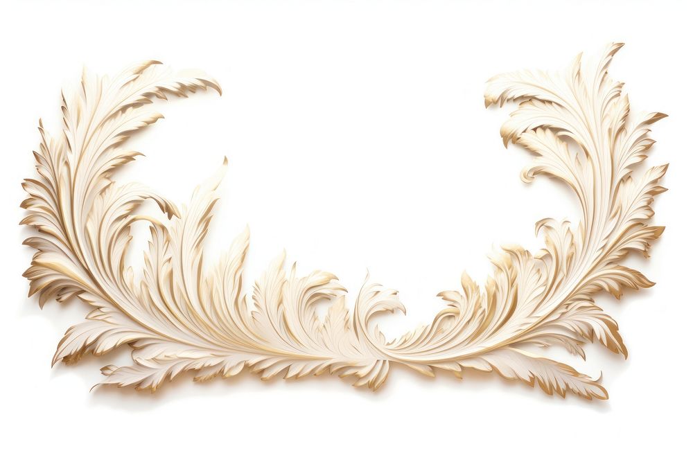 Feather pattern white art. AI generated Image by rawpixel.
