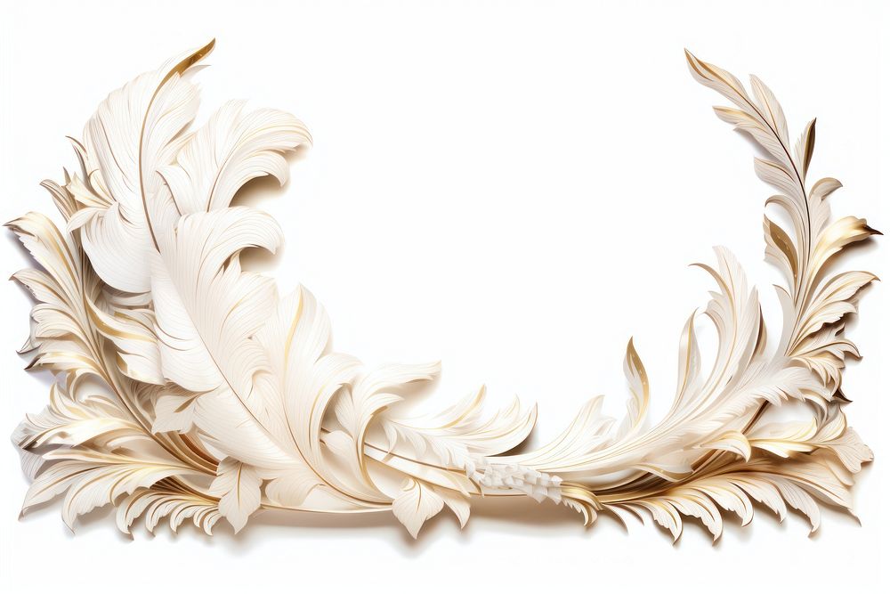 Feather pattern paper white. AI generated Image by rawpixel.