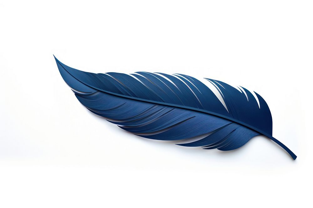 Feather plant leaf blue. AI generated Image by rawpixel.