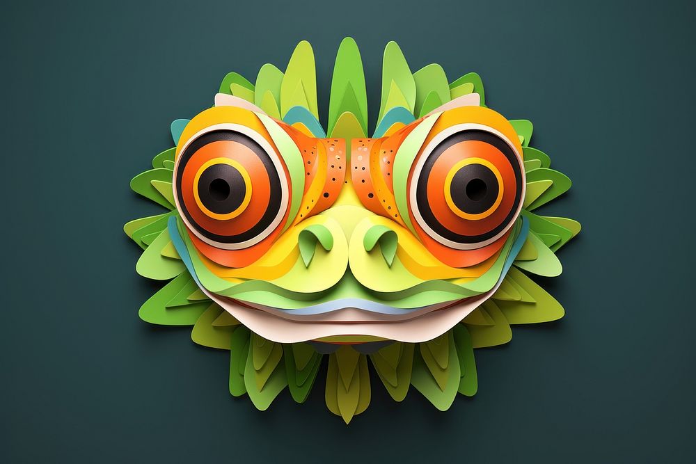 Art animal green frog. AI generated Image by rawpixel.
