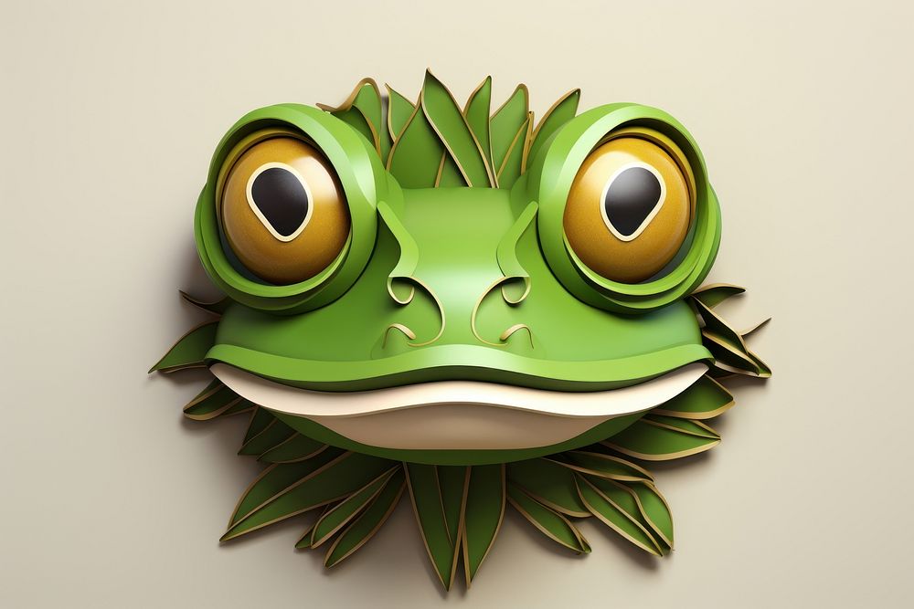 Frog amphibian animal green. AI generated Image by rawpixel.