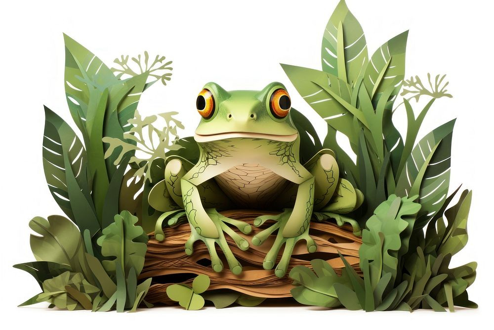 Frog amphibian wildlife animal. AI generated Image by rawpixel.