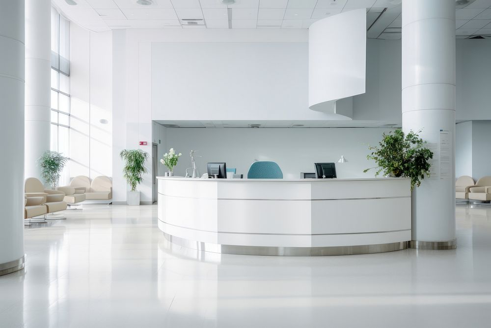Architecture furniture reception hospital. AI generated Image by rawpixel.