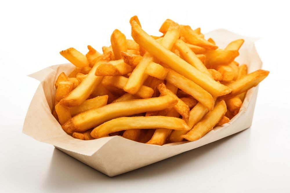 Fried paper fries food. AI generated Image by rawpixel.