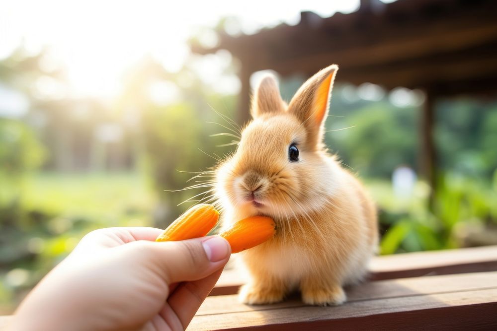Rodent mammal animal carrot. AI generated Image by rawpixel.