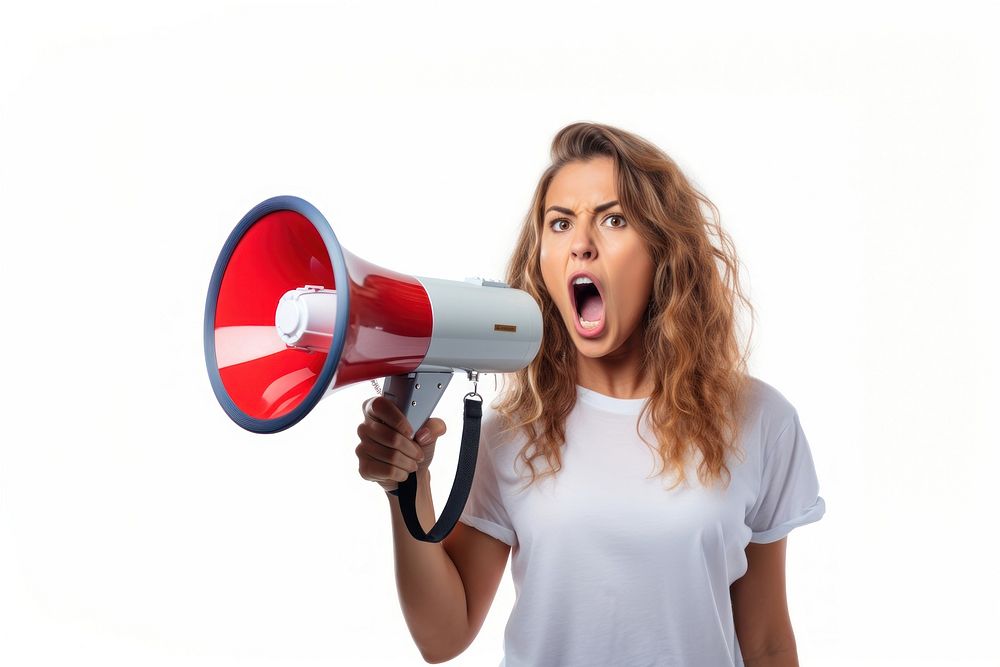 Shouting holding adult woman. AI generated Image by rawpixel.