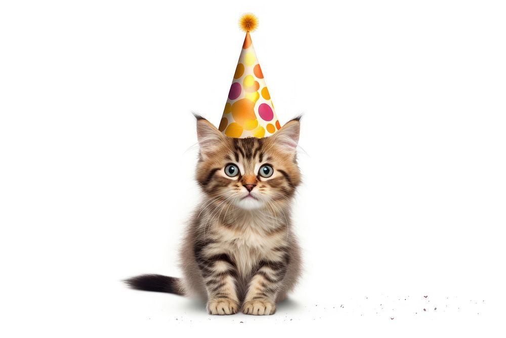 Birthday mammal animal kitten. AI generated Image by rawpixel.