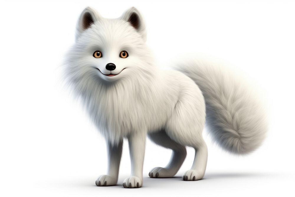 Arctic fox mammal animal white. AI generated Image by rawpixel.