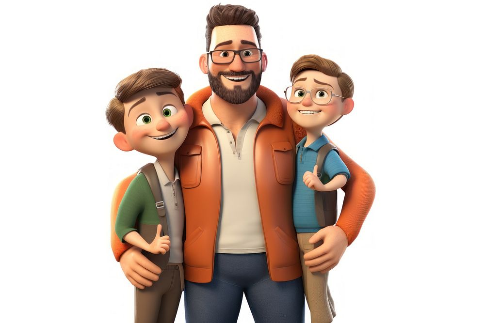 Cartoon father family adult. AI generated Image by rawpixel.