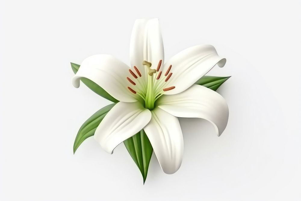 Flower lily plant white. AI generated Image by rawpixel.