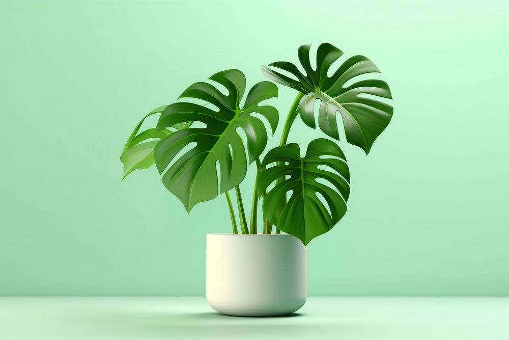 Plant green leaf houseplant. 