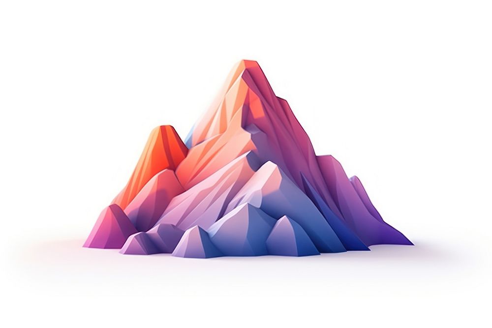 Mountain white background creativity landscape. AI generated Image by rawpixel.