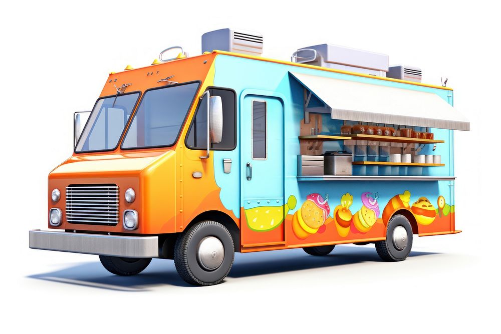 Truck vehicle food car. AI generated Image by rawpixel.