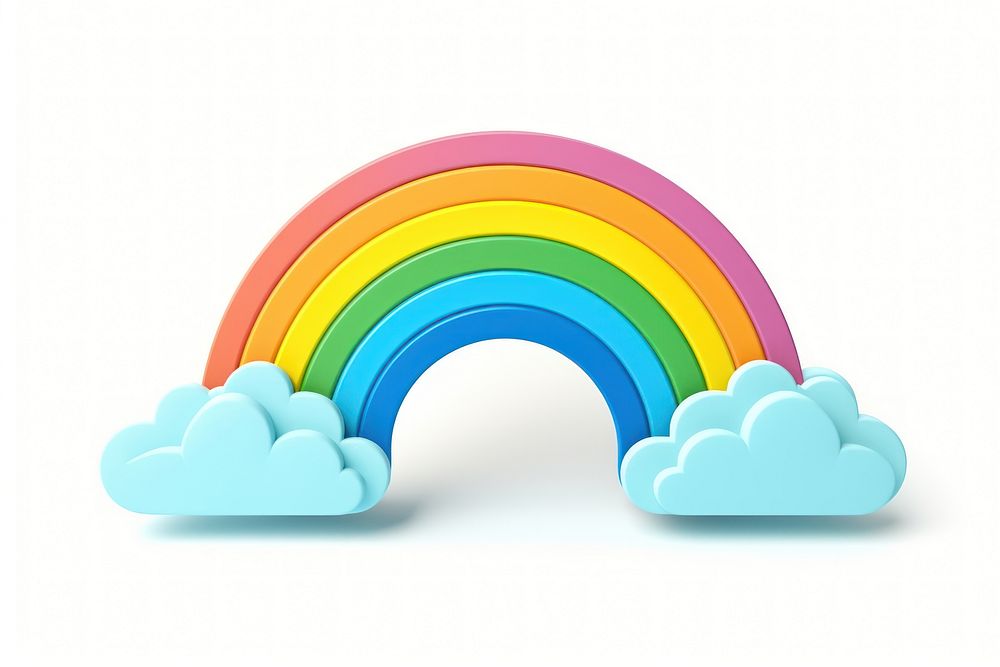 Rainbow cloud nature font sky. AI generated Image by rawpixel.