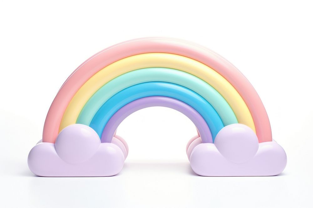 Rainbow pastel toy white background architecture. AI generated Image by rawpixel.