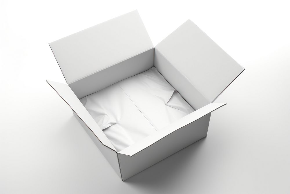 Carton open cardboard paper white. AI generated Image by rawpixel.