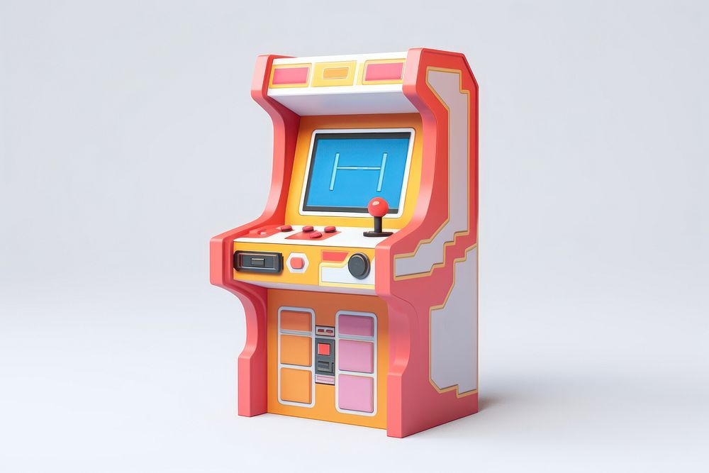 Arcade game machine technology casino. AI generated Image by rawpixel.