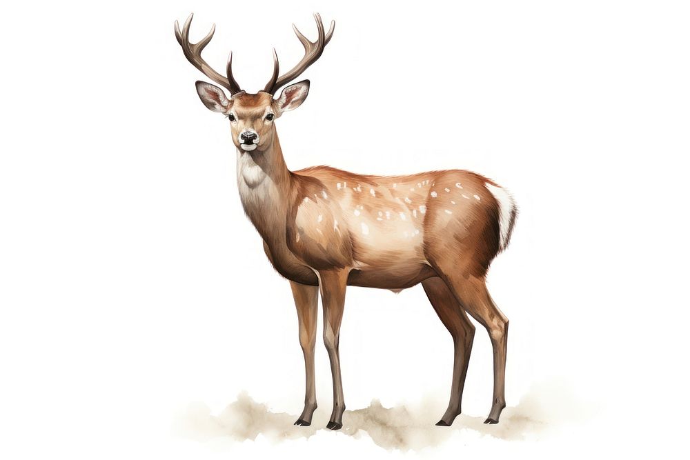 Wildlife standing animal mammal. AI generated Image by rawpixel.