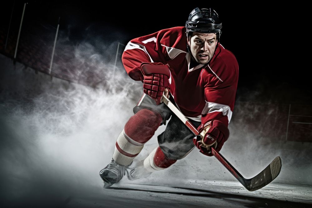 Hockey sports player helmet. AI generated Image by rawpixel.