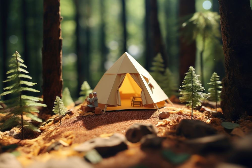 Tent outdoors camping nature. AI generated Image by rawpixel.