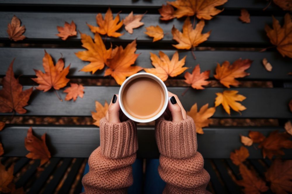 Cup morning coffee autumn. AI generated Image by rawpixel.