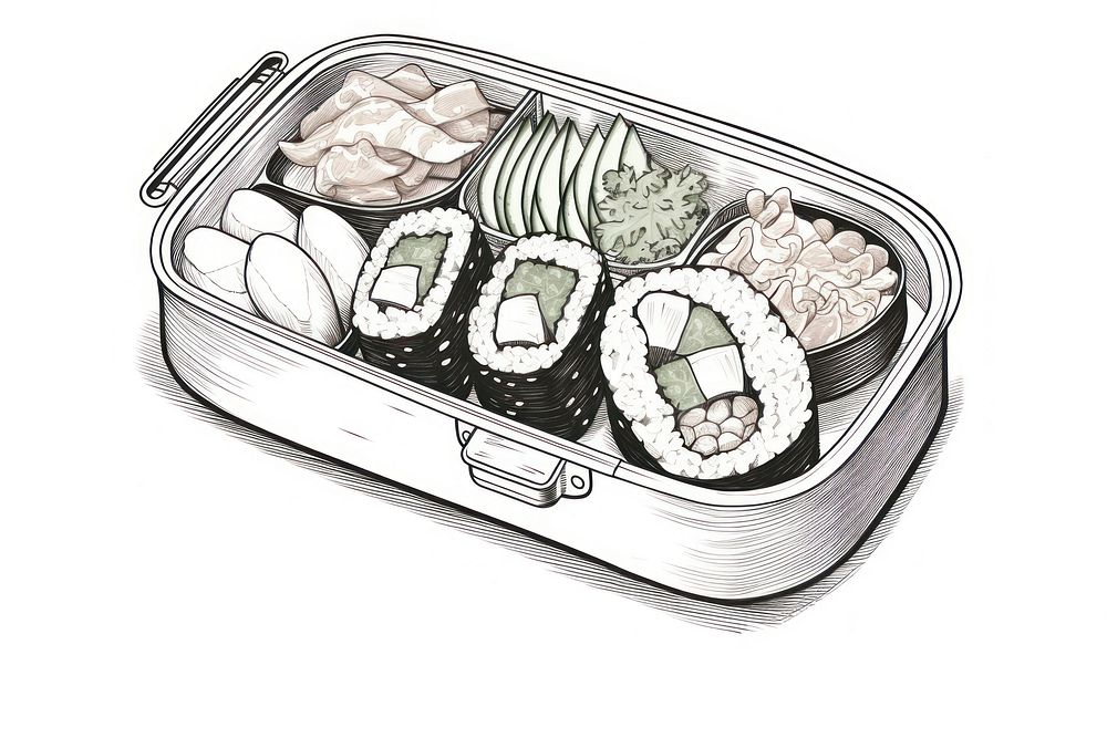 Bento food meal dish. AI generated Image by rawpixel.