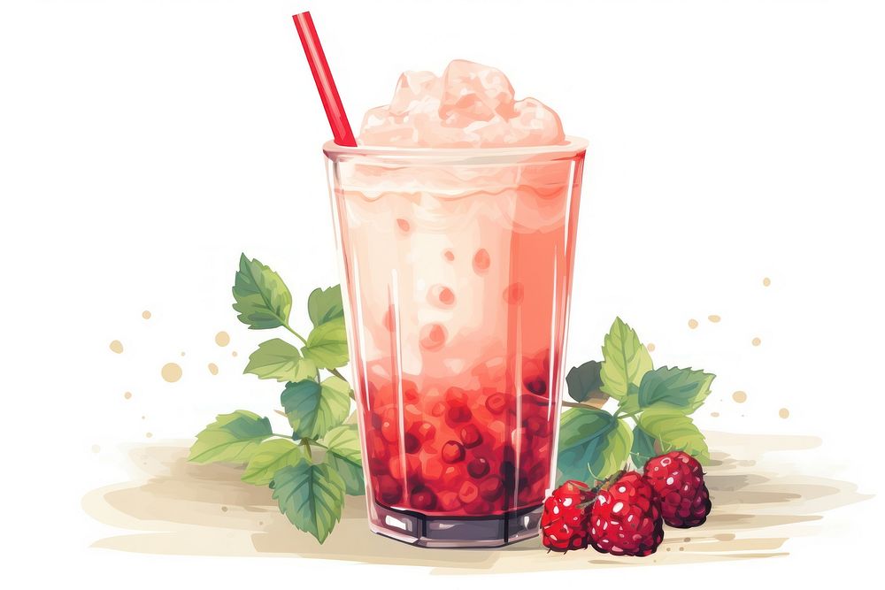 Raspberry cocktail fruit drink. AI generated Image by rawpixel.