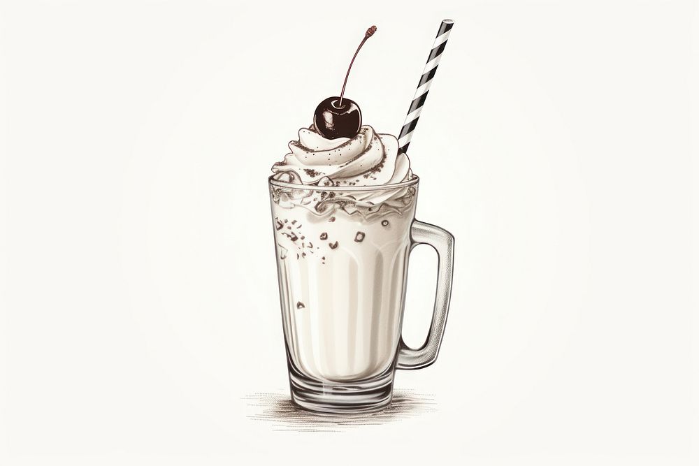 Milkshake dessert drink food. AI generated Image by rawpixel.