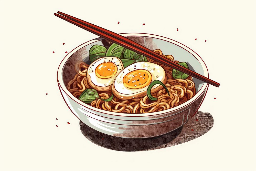 Ramen meal food soup. AI generated Image by rawpixel.