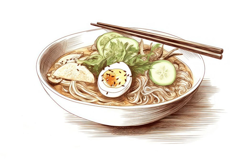 Ramen plate food soup. AI generated Image by rawpixel.