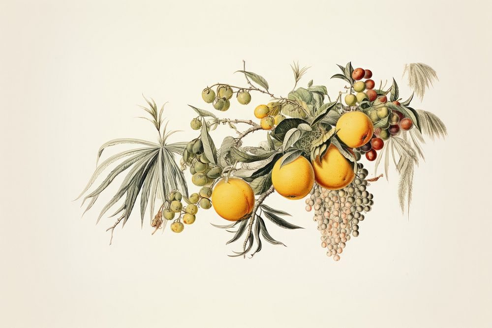 Fruit drawing sketch plant. AI generated Image by rawpixel.