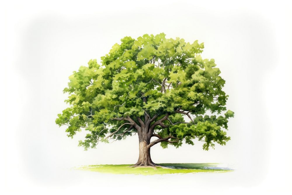 Tree plant oak tranquility. AI generated Image by rawpixel.